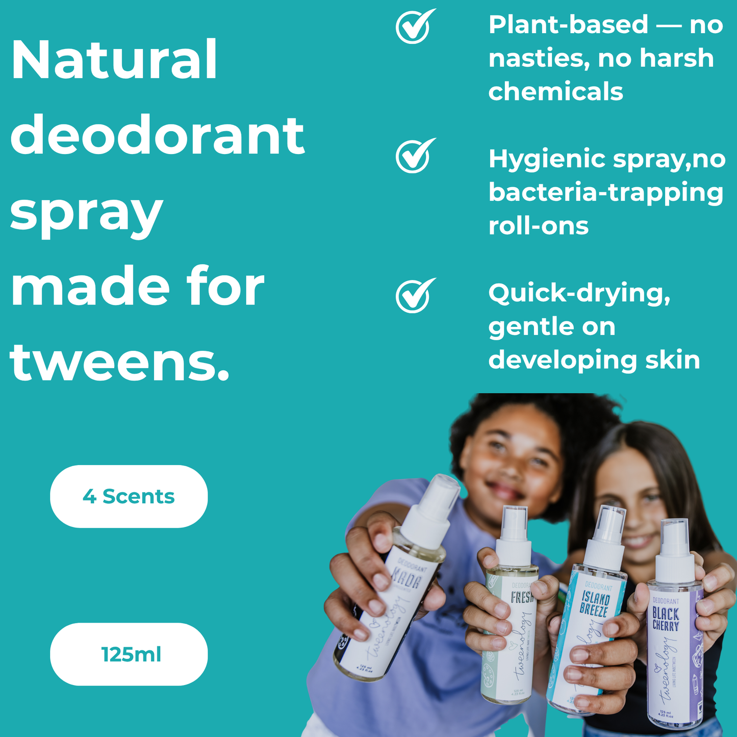 Tween Natural Deodorant Spray 125ml