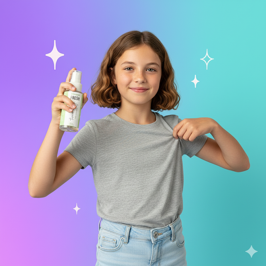 Natural Deodorant Spray for Tweens – Fresh Scent or Unscented (125ml, Aluminium-Free Tween Safe