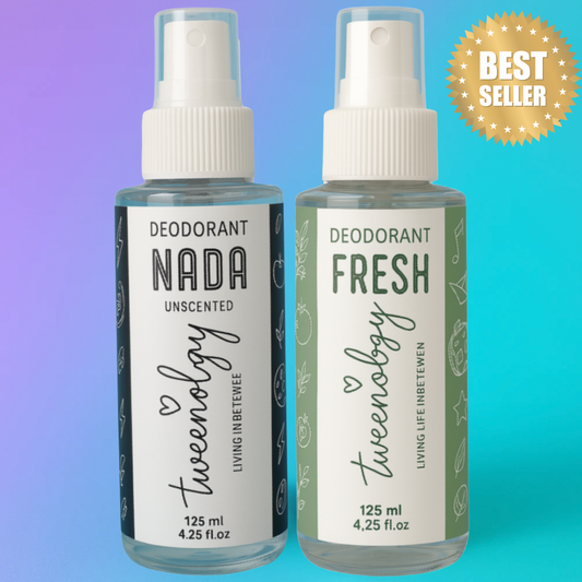 Natural Deodorant Spray for Tweens – Fresh Scent or Unscented (125ml, Aluminium-Free Tween Safe