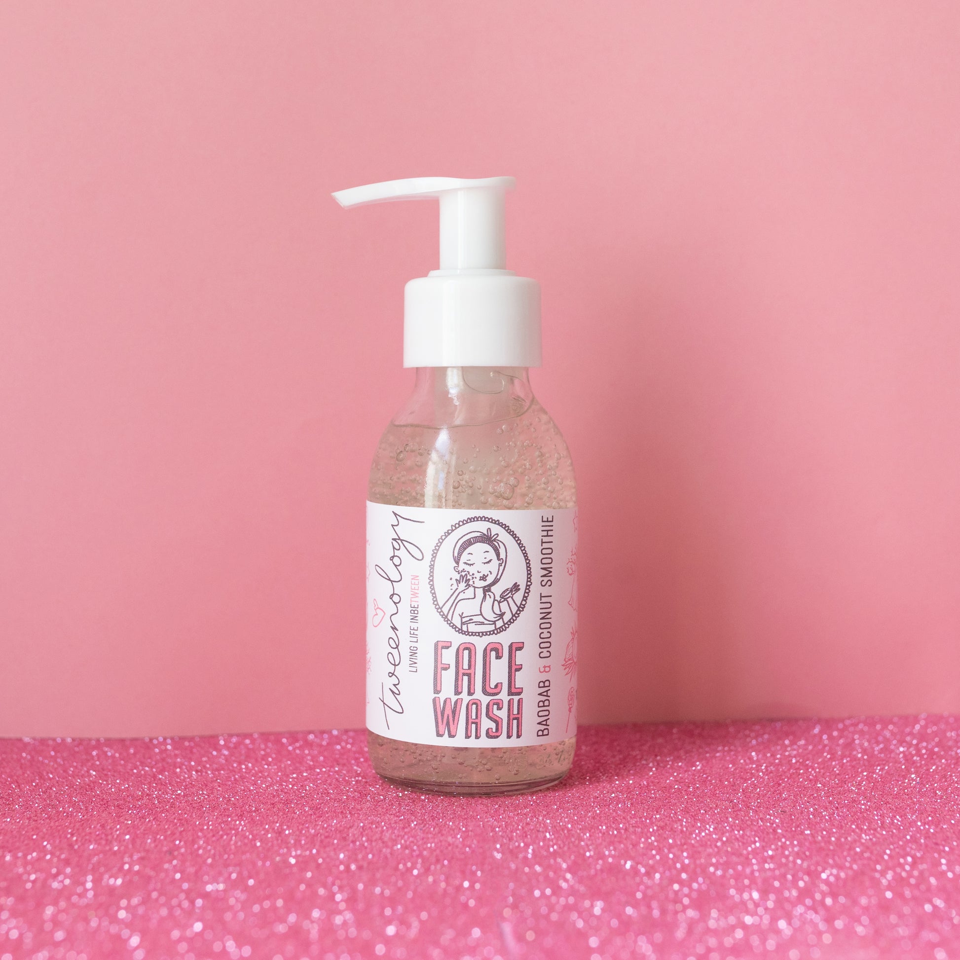 Tweenology natural face wash for tween girls — gentle plant-based cleanser for sensitive skin, aluminium-free, made in South Africa