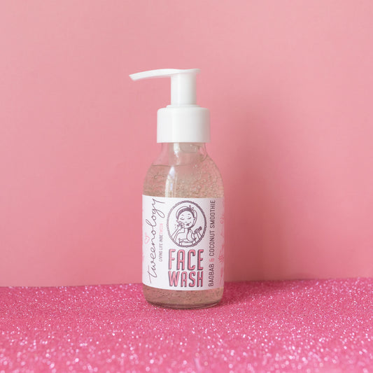 Tweenology natural face wash for tween girls — gentle plant-based cleanser for sensitive skin, aluminium-free, made in South Africa
